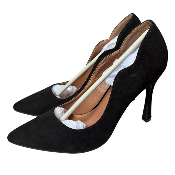 Chinese Laundry's SPICE Micro Suede Pump Pointed Toe 3.5” Heel Black Women 8 - Picture 11 of 13